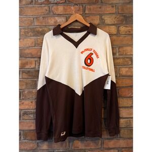 Vintage Pace Setter McNally Tigers Volleyball Jersey Brown Cream Mens Large L